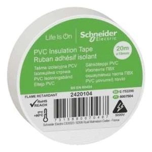 Izole Yalıtım Bandı Beyaz 20 METRE x 19 mm (4 Adet)