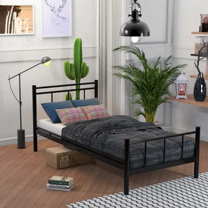Limni Home Tek Kişilik Ferforje Metal Karyola-Siyah