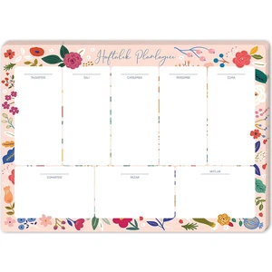 Pembe Çiçek Haftalık Planner 17X24