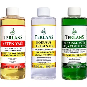Terlans Yağlı Boya Seti Yardımcı Malzemeler 3 x 250 ml
