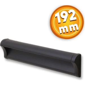 Mobilya Dolap Kapak Çekmece Kulpu Kulbu 192 mm Mat Siyah Metal Kulp