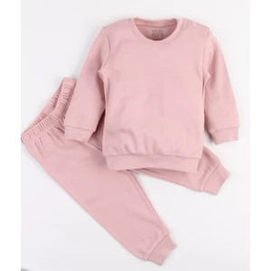 Pembe Mevsimlik Kız Bebek Takımı Alt Üst Sweat Takım