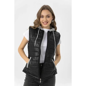 Kadın Penye Kapüşonlu Şişme Yelek