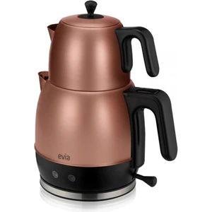 ladem Gold 30 Bardaklık Geniş Kapasiteli 2200 Watt Paslanmaz Çelik Çay Makinesi ve Su Isıtıcısı