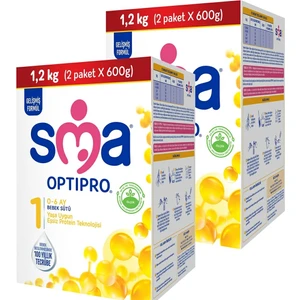 Sma Optipro 1 0-6 Ay Bebek Sütü 1200 gr x 2 Adet