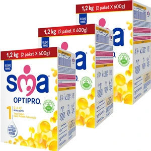 Sma Optipro 1 0-6 Ay Bebek Sütü 1200 gr x 3 Adet