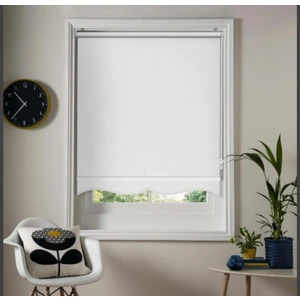 Şahinsoy Perde Ekonomik Beyaz - Krem Stor Perde