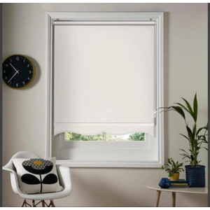 Şahinsoy Perde Ekonomik Beyaz - Krem Stor Perde