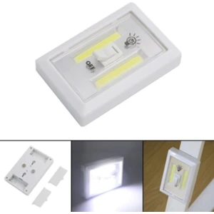 Aydınlatma Için Pilli 2 Ledli Lamba Anahtarlı Mıknatıslı Yapışkanlı Portatif LED Işık