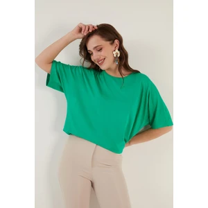 Bisiklet Yaka Oversize Bluz Bayan Bluz 5864528