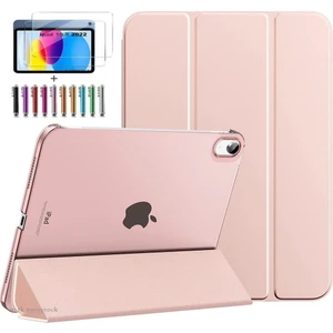 M.TK Moveteck Apple ipad 10. Nesil 10.9 Inç 2022 Smart Standlı Kılıf Ön Arka Tam Koruyucu Kapak Satanlı Nano Ekran Koruyucu + Kalem 3in1 Set