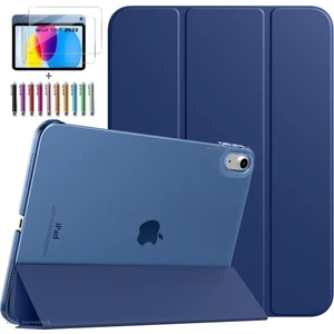 M.TK Moveteck Apple ipad 10. Nesil 10.9 Inç 2022 Smart Standlı Kılıf Ön Arka Tam Koruyucu Kapak Satanlı Nano Ekran Koruyucu + Kalem 3in1 Set