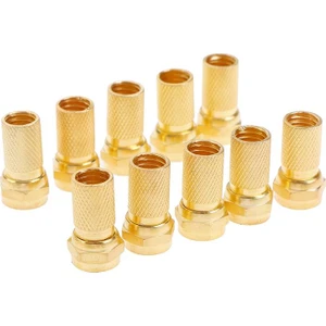 Ata Elektronik Sarı Gold 10 Adet  Uydu Cihazları Için Kablo Soket Ucu Uç Jak Jack F Konnektör Ef Fe Tip
