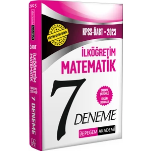Pegem Akademi Yayıncılık 2023 KPSS ÖABT İlköğretim Matematik Öğretmenliği 7 Deneme