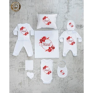 Yzc Home K0102 Isimli, Kız Bebek 10LU Beyaz Hastane Çıkışı