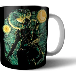 The Mandalorian Yıldızlı Gece Starry Night - Star Wars Kupa Bardak Model 1