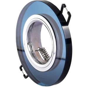 CT-6646 Zambak Yuvarlak Dekoratif Cam Spot Siyah (5 adet)