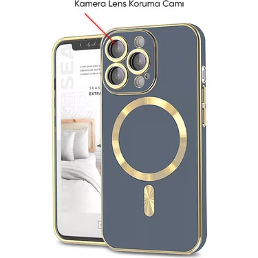 Zebana Apple iPhone 13 Pro Kılıf Magsafe Golden Silikon Fiyatı