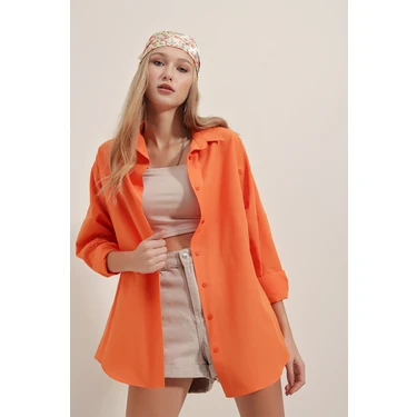 Bigdart 3900 Oversize Uzun Basic Gömlek -