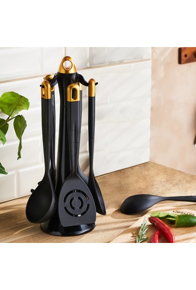 Emsan Hera 6 Parça Standlı Servis Seti Gold