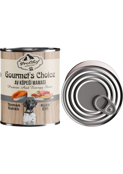 16 Adet Gourmet's Choice Av Köpeği Maması | 415 gr Somon Balıklı & Kuzu Etli Konserve Yaş Mama