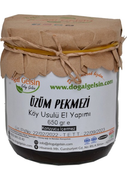 Doğal Gelsin Kolay Gelsin Üzüm Pekmezi - 650 gr