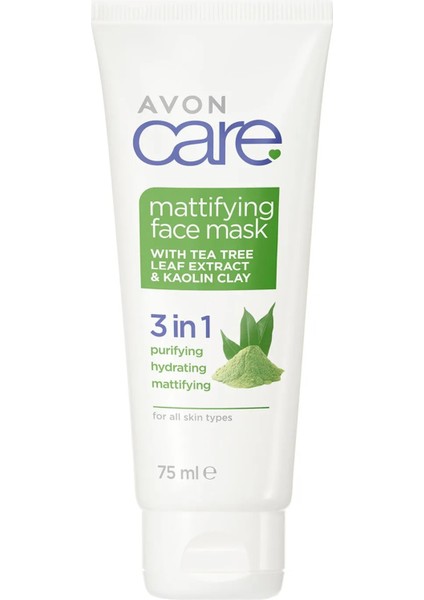 Care Çay Ağacı Yaprakları Özleri ve Kaolin Kili Içeren Matlaştırıcı Yüz Maskesi 75 Ml.