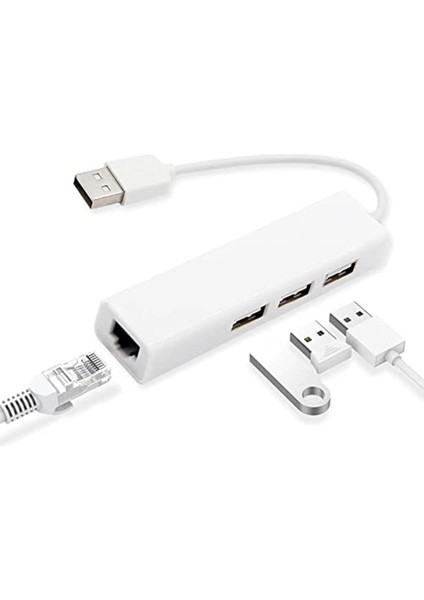 AL-4517 USB Hub Çoklayıcı Ethernet Lan Internet