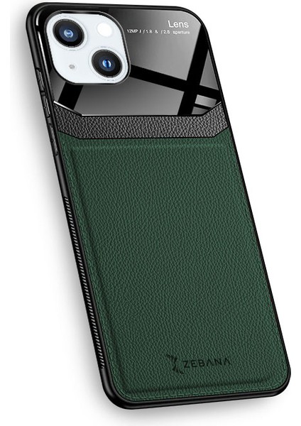 Apple iPhone 13 Mini Kılıf Zebana Lens Deri Kılıf Yeşil indirimleri