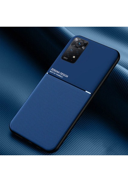 Xiaomi Redmi Note 11 Kılıf Zebana Design Silikon Kılıf Mavi