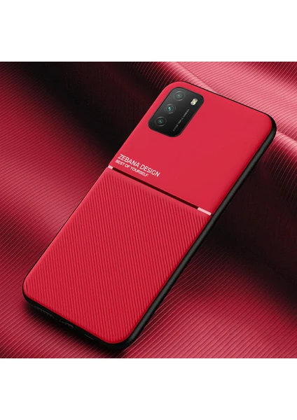 Xiaomi Poco M3 Kılıf Zebana Design Silikon Kılıf Kırmızı