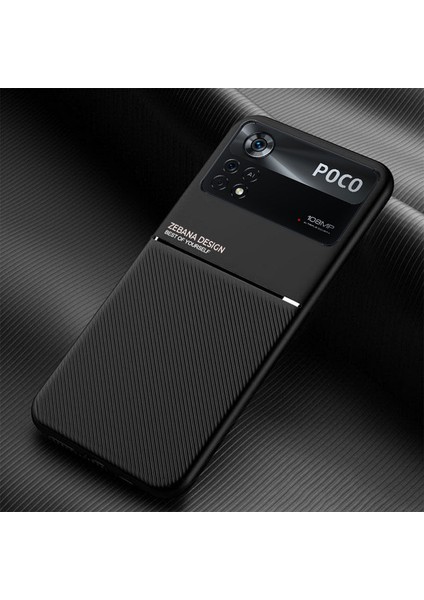 Xiaomi Poco X4 Pro 5g Kılıf Zebana Design Silikon Kılıf Siyah