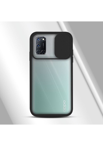 Oppo A52 Kılıf Kamera Lens Korumalı Kılıf Siyah