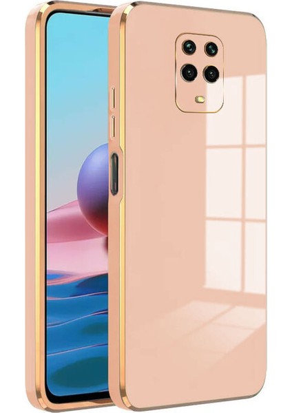 Xiaomi Redmi Note 9s Kılıf Golden Silikon Kılıf Rose Gold