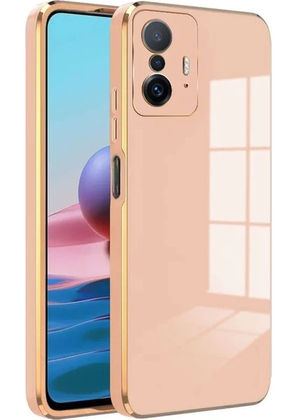 Xiaomi Mi 11T Kılıf Golden Silikon Kılıf Rose Gold