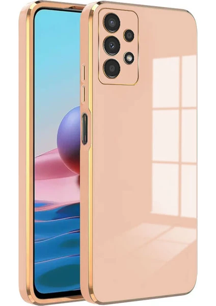 Samsung Galaxy A72 Kılıf Golden Silikon Kılıf Rose Gold