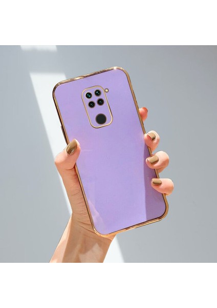 Xiaomi Redmi Note 9 Kılıf Golden Silikon Kılıf Lila fiyatları