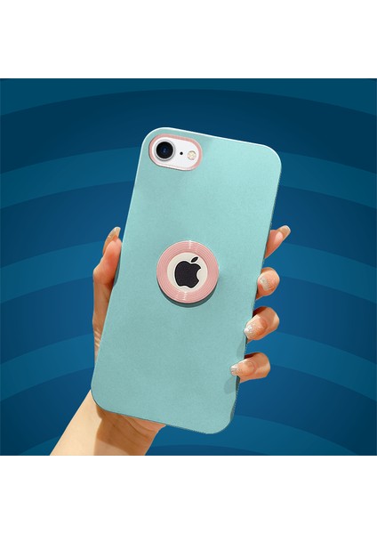 Apple iPhone 7 Kılıf Zebana Candy Silikon Kılıf Turkuaz
