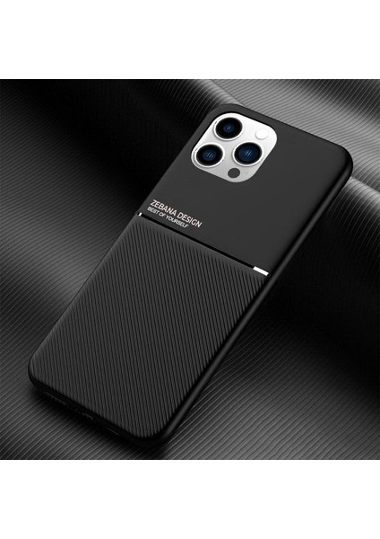 Apple iPhone 13 Pro Kılıf Zebana Design Silikon Kılıf Siyah