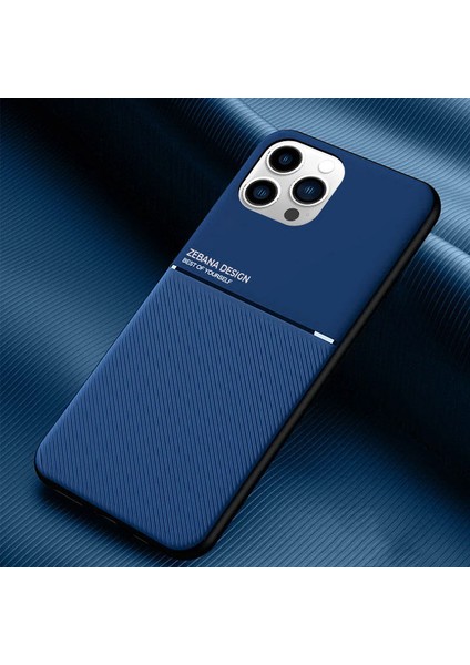 Apple iPhone 13 Pro Max Kılıf Zebana Design Silikon Kılıf Mavi