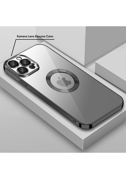 Apple iPhone 14 Pro Kılıf Zebana Glint Silikon Kılıf Siyah