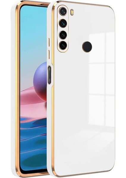 Xiaomi Redmi Note 8 Kılıf Golden Silikon Kılıf Beyaz