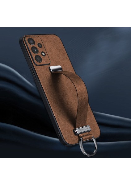 Samsung Galaxy A23 Kılıf Zebana Classic Deri Kılıf Kahverengi