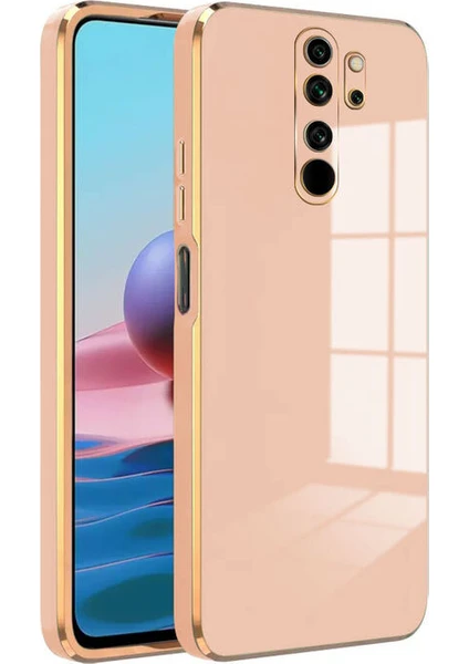 Xiaomi Redmi Note 8 Pro Kılıf Golden Silikon Kılıf Rose Gold