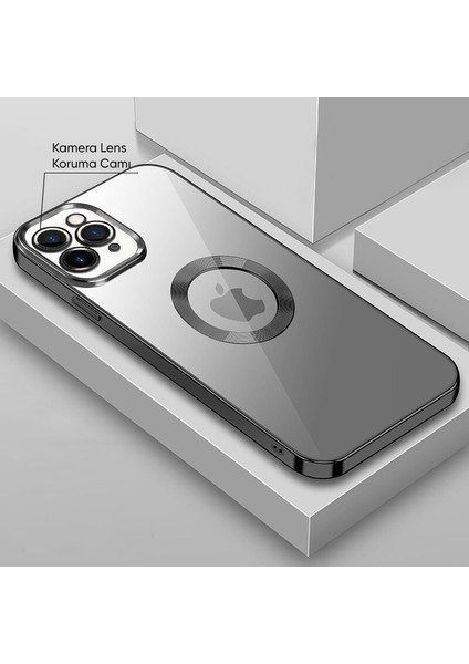 Apple iPhone 11 Pro Max Kılıf Zebana Glint Silikon Kılıf Siyah
