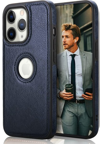 Apple iPhone 11 Pro Max Kılıf Zebana Business Deri Kılıf Lacivert