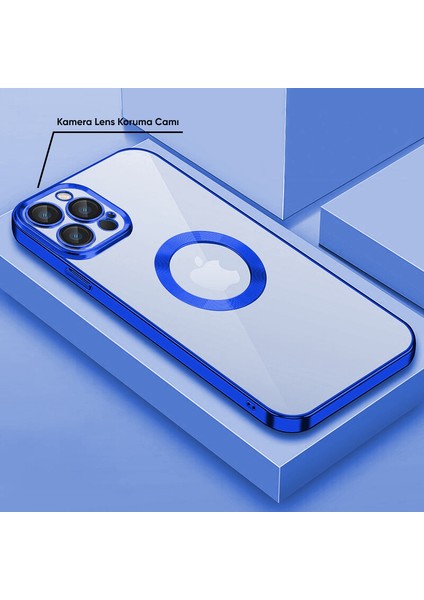 Apple iPhone 12 Pro Kılıf Zebana Glint Silikon Kılıf Mavi