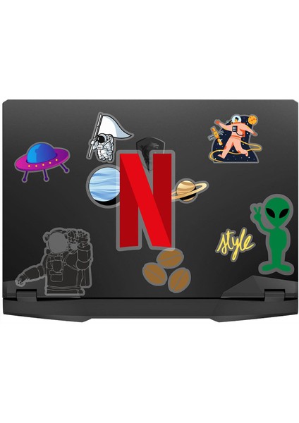 Netflix Temalı Laptop Notebook Telefon Tablet Sticker Seti 10 Parça fiyatları