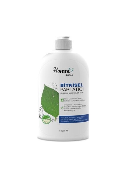 Homm Cozmetic Homm Clean Bitkisel Bulaşık Makinesi Parlatıcısı 500 ml