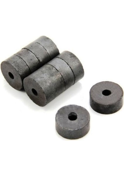 10 Adet 18MM x D6MM x 10MM Ferrit Kömür Seramik Halka Mıknatıs
